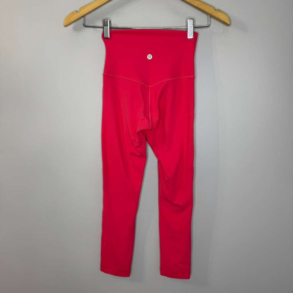 Lululemon Align High-Rise Crop Leggings Red Raspberry Double Knit Soft Lightweig